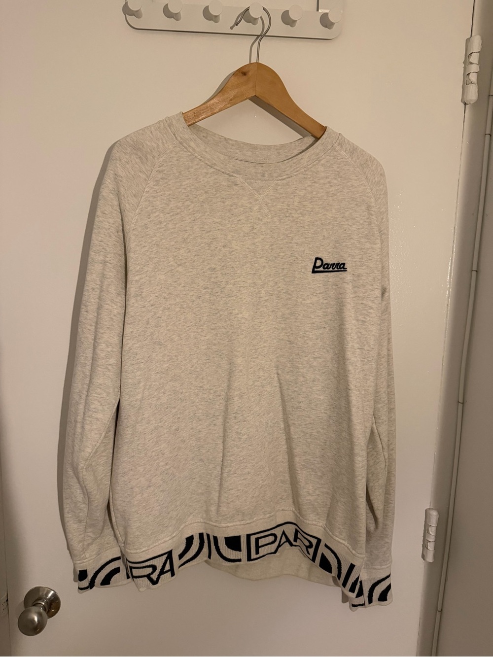 ByParra Cream Men’s Tape Cuffs Crewneck